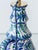 Blue Spanish Fajalauza Ceramic Table Lamp with Hand-Woven Lampshade For Sale - Image 8 of 15