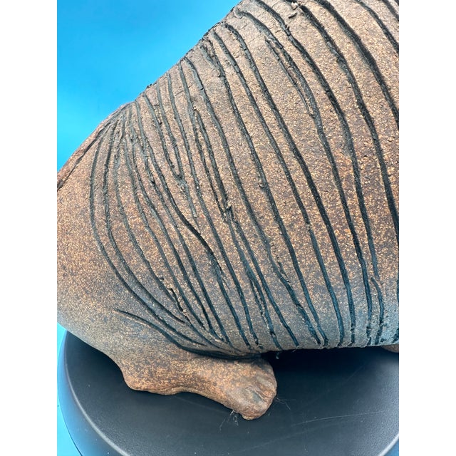 Rare Signed Raul Coronel Ceramic Lion Sculpture Monumental Mid-Century 1960s For Sale - Image 12 of 17