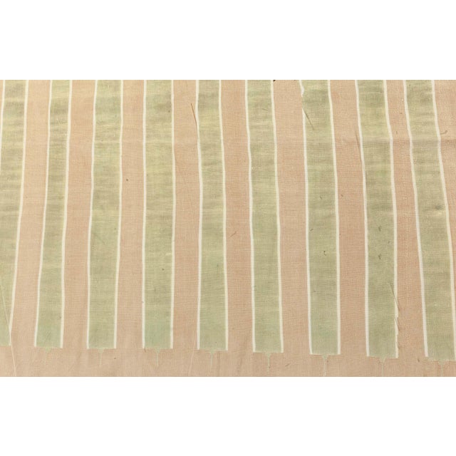 Vintage Indian Dhurrie Green Beige Rug Size: 13'1" × 21'4" (398 × 650 cm) A striking example of mid-century Indian...