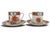 Japanese Imari Butterfly & Flower Gold Porcelain Demitasse Cup & Saucer Set of 2 For Sale - Image 3 of 11