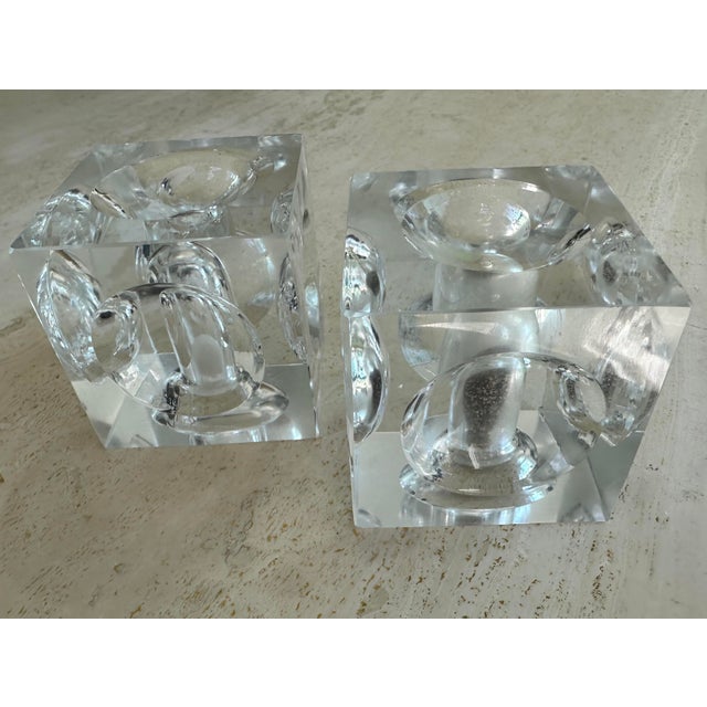 Mid-Century Modern Glass Salt and Pepper Shakers For Sale - Image 4 of 11