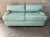 Postmodern Postmodern Teal Leather Loveseat by Directional Furniture. Circa 1980s. For Sale - Image 3 of 18
