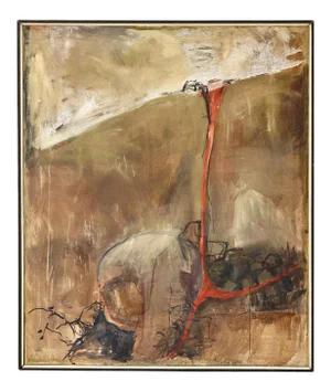 Vintage Abstract Oil on Canvas by James Bagg