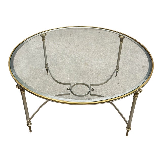 Vintage Mid Century Neoclassical Style Coffee Table For Sale