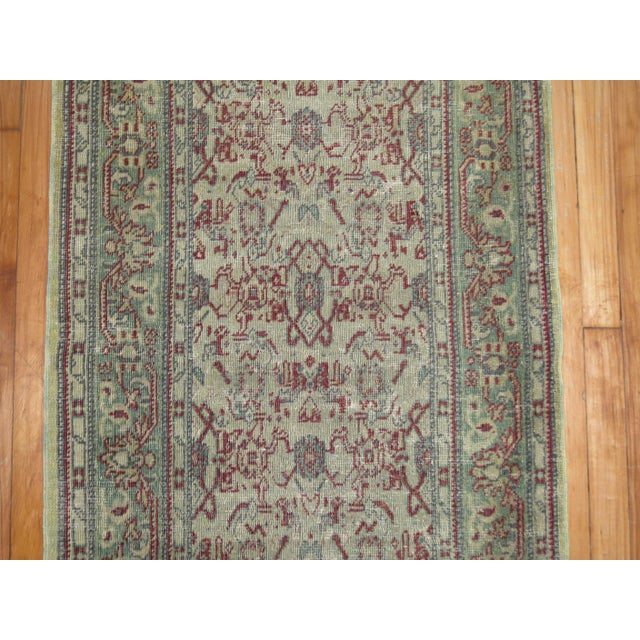 20th Century Zabihi Collection Long Gray Turkish Runner - 2'6" x 15'4" For Sale - Image 4 of 7