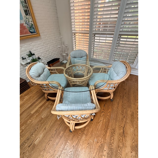 Vintage Lane Ventura Glass Top Table and 4 Chairs For Sale - Image 9 of 12
