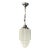 Antique White Wedding Cake Art Deco Hanging Light With Chrome Fittings For Sale