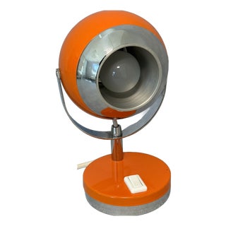 Space Age Orange Eyeball Desk Lamp, Europe, 1970s For Sale