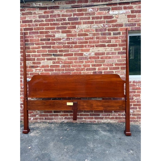 Wood Henkel-Harris King Size Wild Black Cherry Pencil Four-Poster Bed Frame For Sale - Image 7 of 18