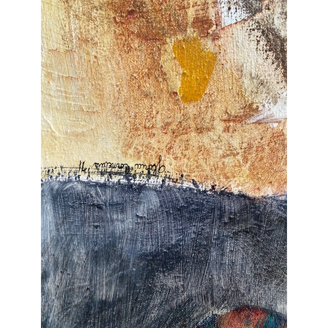 1960s Vintage Mid Century Modern Oil Painting on Canvas by Gloria Cornelius Framed For Sale - Image 9 of 9