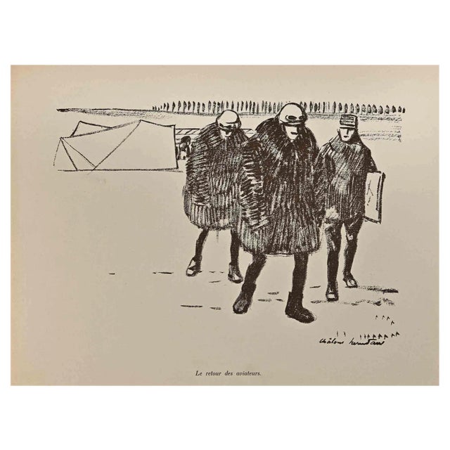 Hermann Paul, Le Retour Des Aviateurs, Print, Early 20th Century For Sale