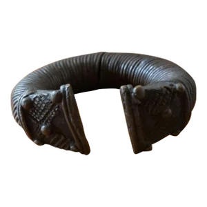 Early 19th Century Yoruba Bronze Alloy Manilla Currency Bracelet From Nigeria