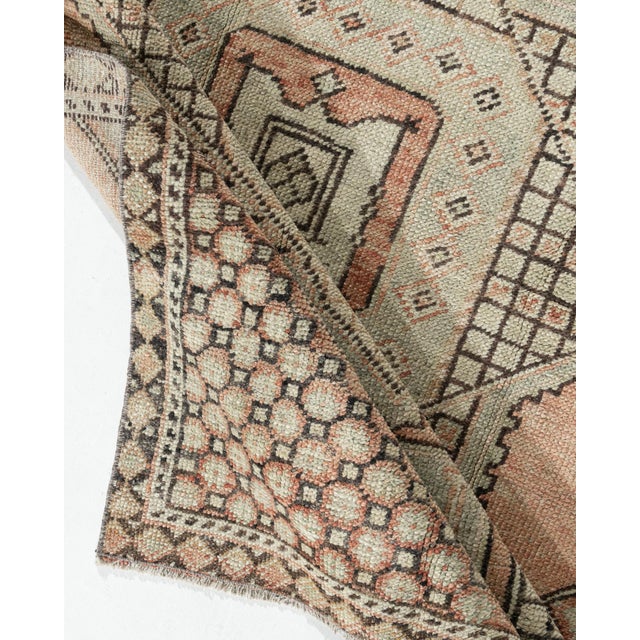 Turkish Vintage Circa 1940 Turkish Oushak Area Rug 3'7 X 5'8 For Sale - Image 3 of 10