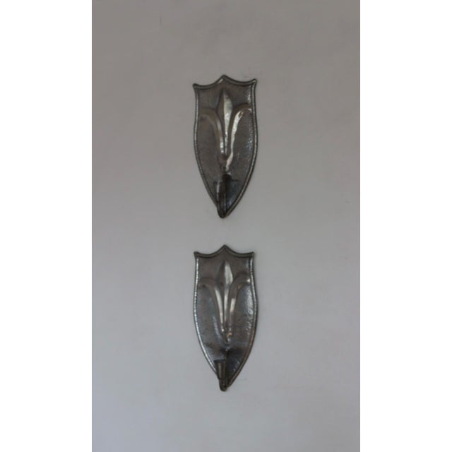 Swedish Pewter Sconces, Set of 2 For Sale - Image 11 of 11