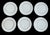 1980s VTG Set of 6 Hand-Painted Fish Dinner Plates . Black and White. Signed. 10.5” For Sale - Image 5 of 6