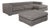 Cenova Set Fabric Corner Sofa and Ottoman in Grey by BoConcept, Set of 2 For Sale