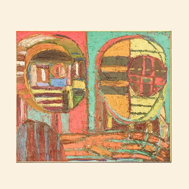 Patrick Boudon, Humanoid, Oil on Canvas, 1920s For Sale - Image 8 of 15