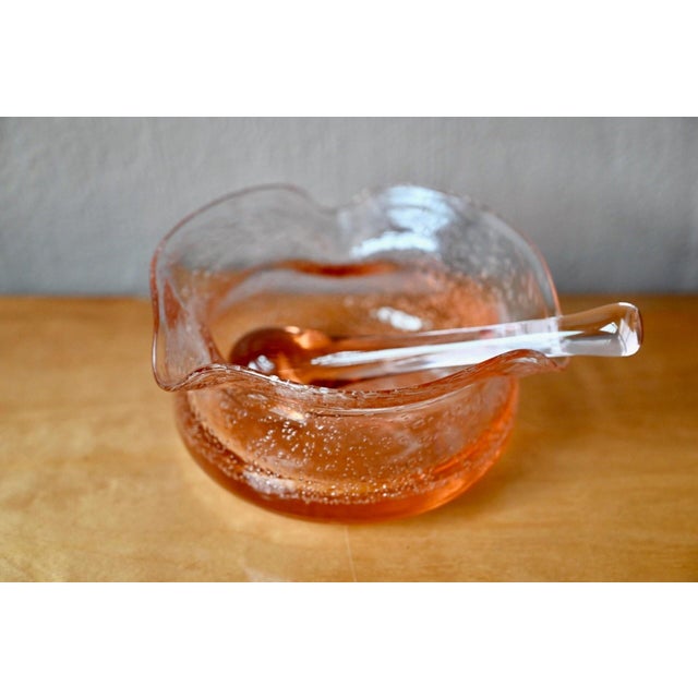 Amber Blown Glass Mortar and Pestle, Scandinavia, 1970s For Sale - Image 4 of 9