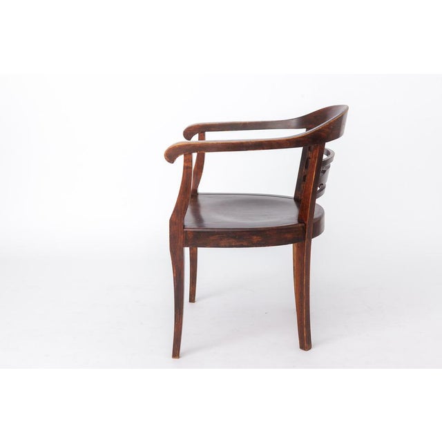 Vintage Armchair in Beech, 1930s For Sale - Image 6 of 11