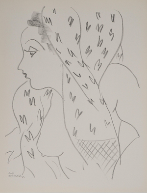 Henri Matisse, Femme nue au voile, Nude, Lithograph