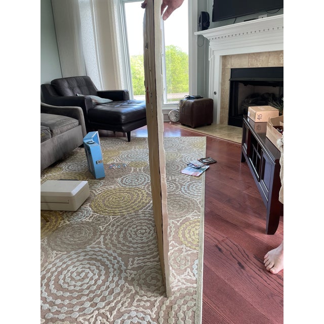 Large Beveled Mirror Framed With Antiqued Light Gold Finish For Sale - Image 4 of 6