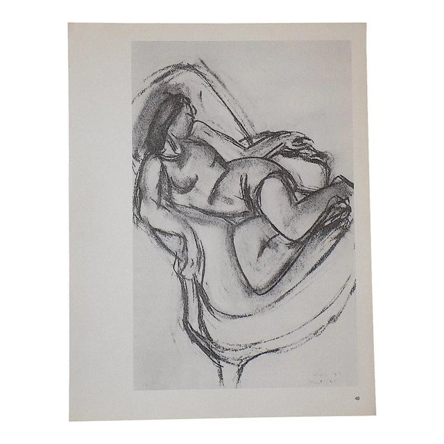 Henri Matisse Vintage Signed 20th Century Henri Matisse Abstract Seated Female Lithograph For Sale - Image 4 of 4