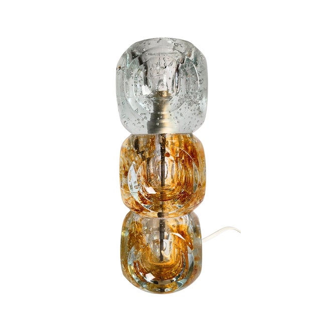 Mid-Century Modern Vintage Glass Table Lamp from Poliarte, 1970s For Sale - Image 3 of 4