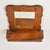 Brown Antique Wall Hanging Wood Framed Mirror With Cubby Carved Leaves For Sale - Image 8 of 12