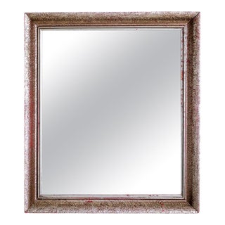 20th Century French Wood Patinated Mirror For Sale