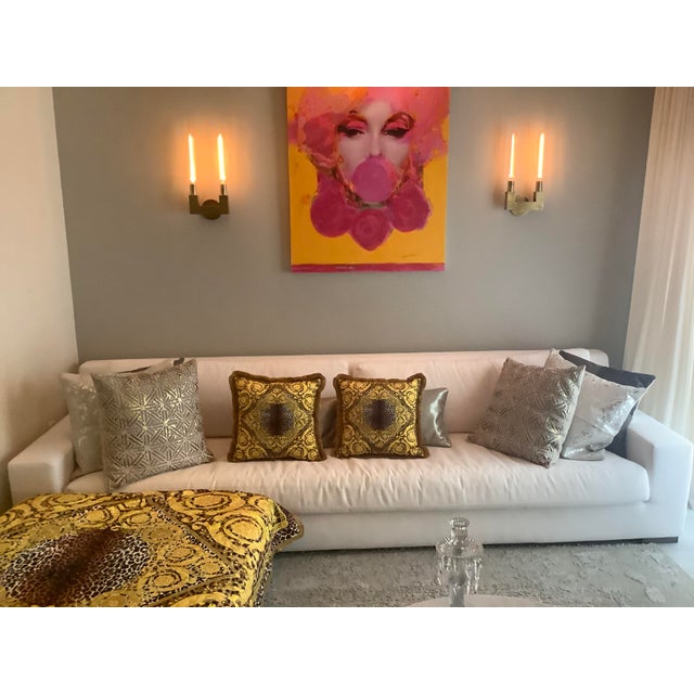 Vintage Atelier Versace Fabric Pillows - a Pair For Sale - Image 11 of 12