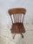 Traditional Vintage Solid Oak Swivel Banker's Chair With Casters For Sale - Image 3 of 5