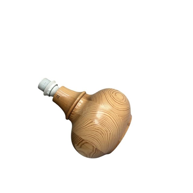 Turned Pine Table Lamp from Solbackens Svarveri, 1970s For Sale - Image 6 of 13