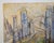 Original drawing, pastel on paper, an abstracted cityscape executed in a dramatic Futurists/Constructivist style...
