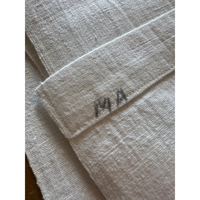 Antique French Linen Sheet CD Monogram Ladder Work White Trousseau Linen Bed Sheet Circa 1920 For Sale - Image 9 of 10