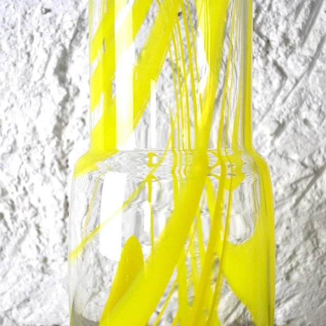 1960s Yellow Glass Vase, 1960s For Sale - Image 5 of 7