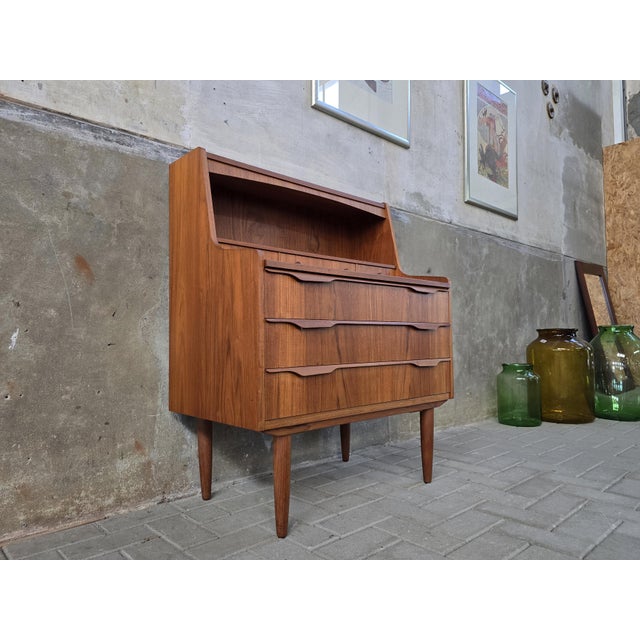 Mid-Century Danish Secretary in Teak, 1960s For Sale - Image 10 of 13