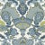 Sample- Schumacher Mataura Linen Print Fabric in Aegean For Sale