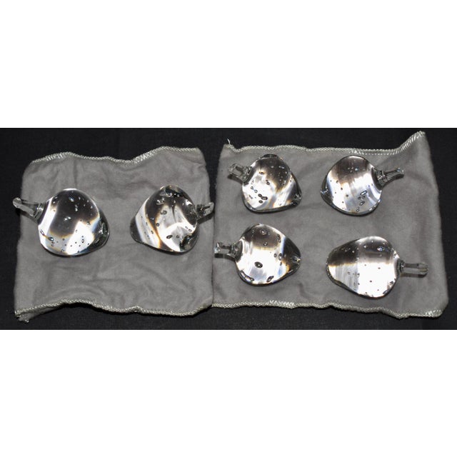 Vtg. Steuben Set of Six Crystal Strawberries W/Box For Sale - Image 11 of 18