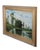 A beautiful 20th century oil painting on canvas, signed lower right. Features a landscape with pond and water lillies....