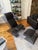 A striking example of 1980s Postmodern design, this cantilevered lounge chair and matching ottoman set combines industrial...