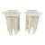 Hollywood Regency Moroccan Stye Side or End Table White With Gold Design, a Pair For Sale
