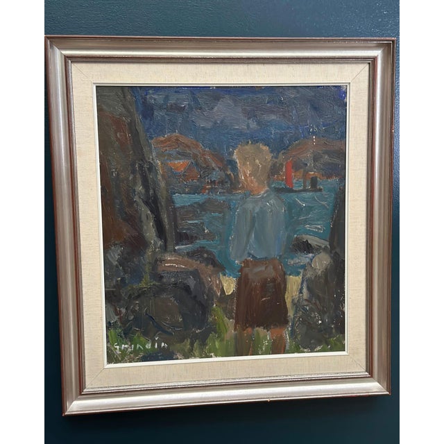 Svan Grandin, Figure, 1960s, Oil Painting on Canvas, Framed For Sale - Image 6 of 18