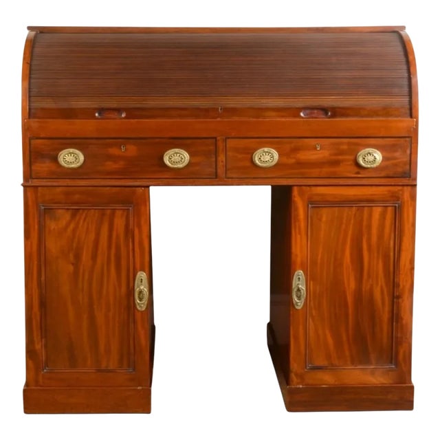 Victorian Mahogany Roll Top Desk, 1880s Chairish