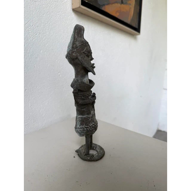 Gray Bronze Statuette, Nigeria, 1970s For Sale - Image 8 of 18