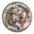 Chinese Enamel Cloisonne 6in Plate. Dragon and Phoenix With Square Marking on Back. For Sale