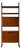 Mid-Century Modern Modular Wall Unit in Veneer and Black Metal Shelving Cabinet, Europe, 1960s For Sale
