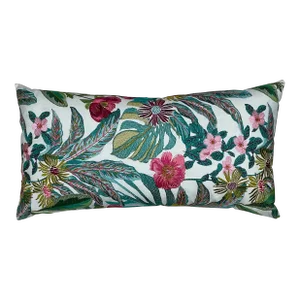 Contemporary Two-Sided Tropical Motif Pillow