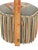 Textile A Pair of Vintage Poufs Foot Stools Needlepoint Embroidery French Design For Sale - Image 7 of 8