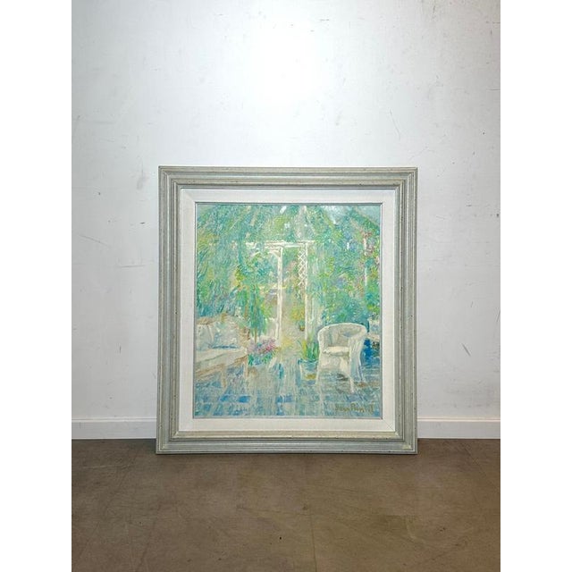 Theo Van Rintel, Impressionist Garden Terrace, Oil on Canvas, Framed For Sale - Image 5 of 6