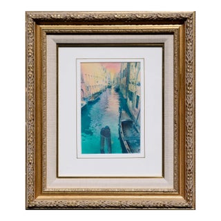 Cheryl Trotter Realism Venice Canal Cyanotype 1980 For Sale